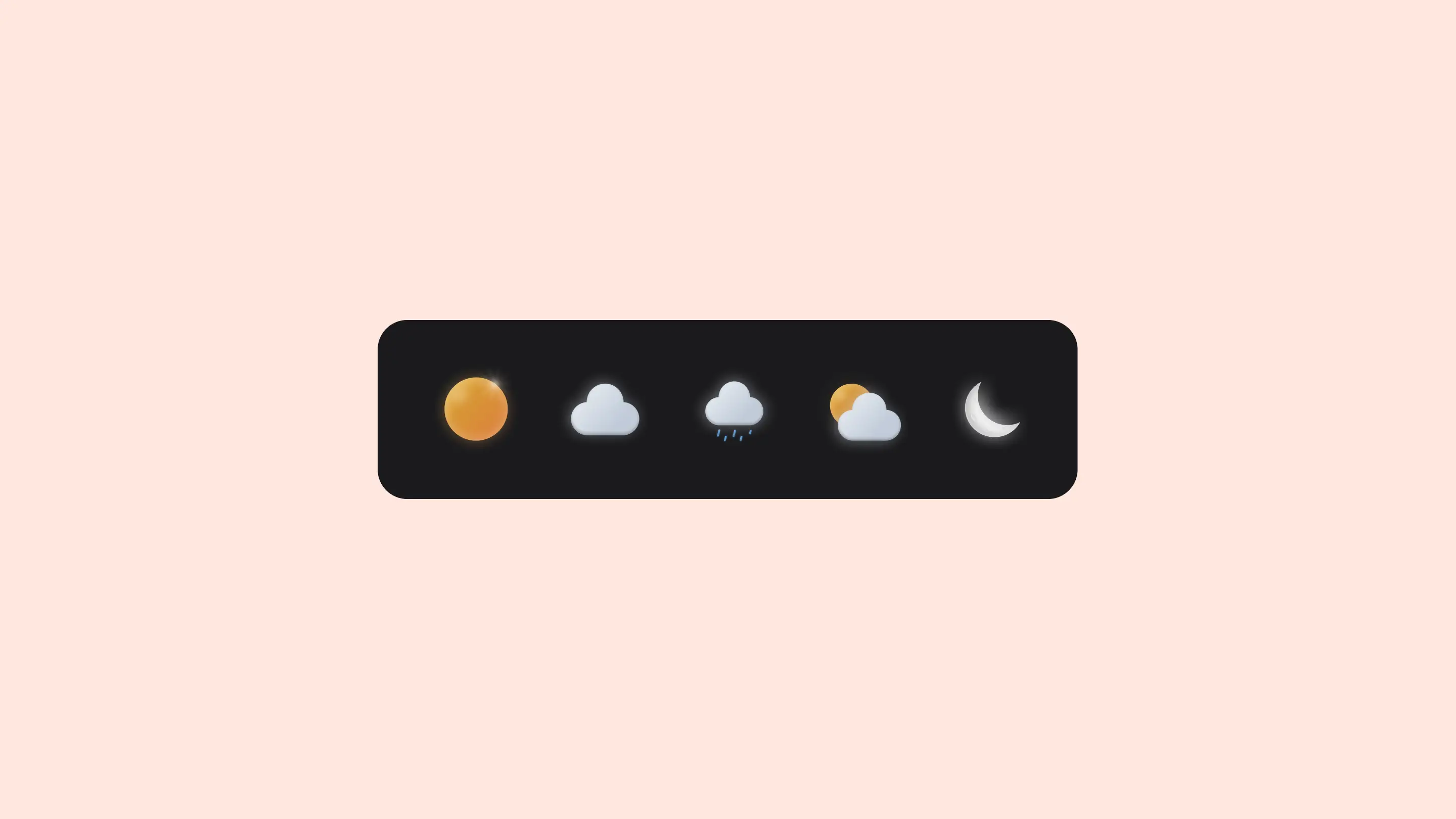 All the illustrations for the weather conditions